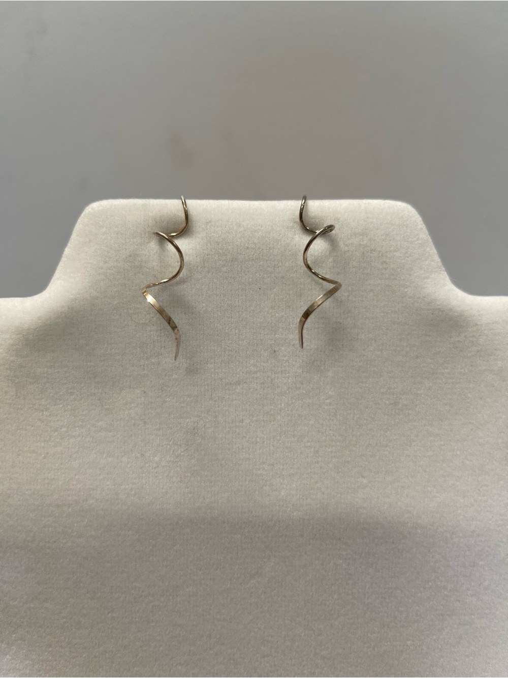 925 Sterling Silver Spiral Drop Earrings- Hook Backing